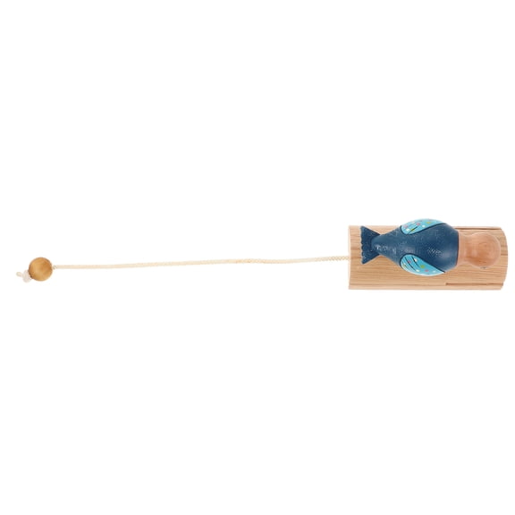 DEEPCRAFF Woodpecker Knocker, Blue Wooden Doorbell, Pull Rope, Decorative Home Accessory