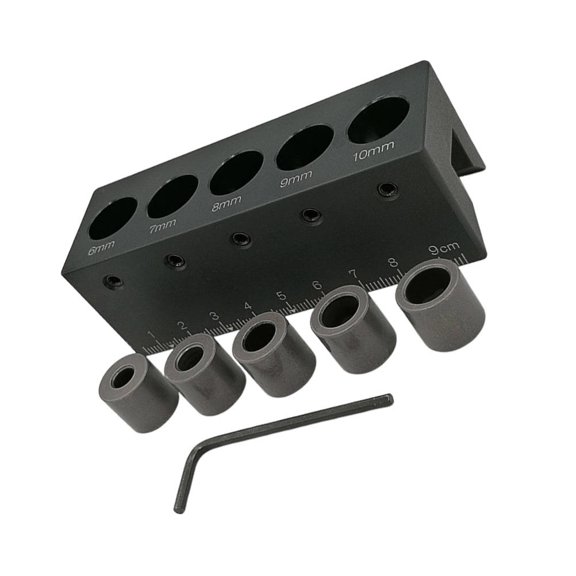 DEEPCRAFF Woodworking Hole Puncher Metal Drill Guide for Accurate Wood Drilling Black