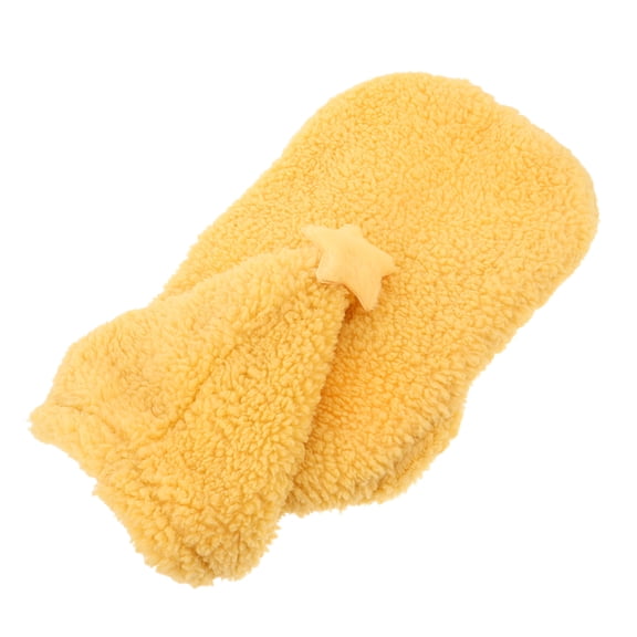 DEEPCRAFF Yellow Dog Winter Coat Fleece Lined Full Body Pajamas for Small Dogs and Cats