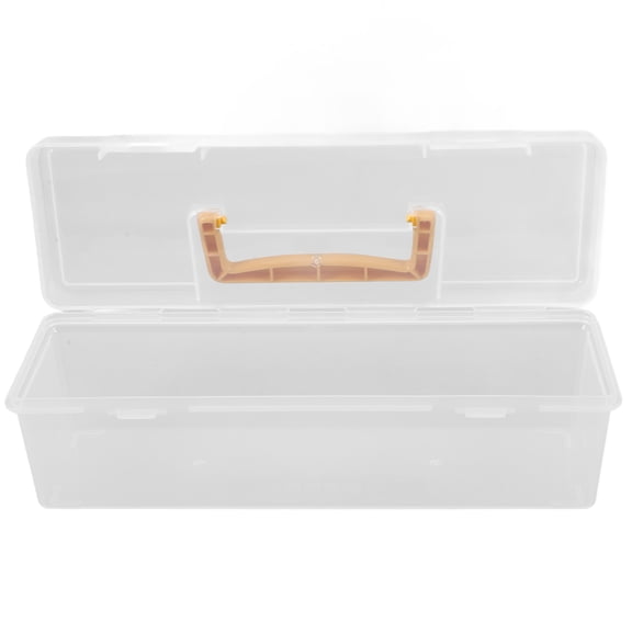 DEEPCRAFF Yellow Plastic Art and Craft Storage Box with Handle for Organizing Small Items and Supplies