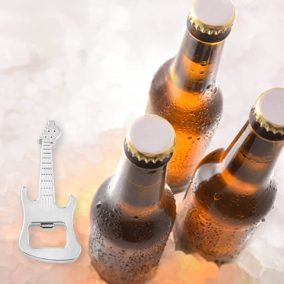 DEEPCRAFF 4Pcs Metal Guitar Violin Shape Beverage Openers Decorative Key Hanging