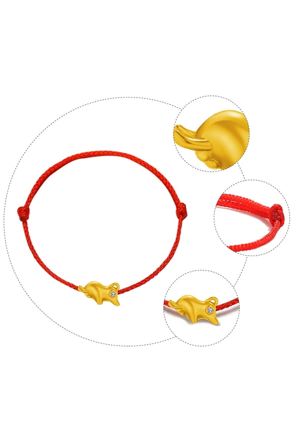 Ox Year Red Rope Bangle Stylish Wrist Chain Bracelet for Special Occasions and Festive Celebrations