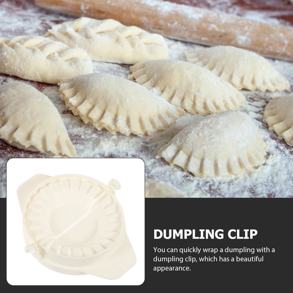 DEEPCRAFF Manual Dumpling Wrapper Press Set with Comfortable Handle, Plastic Dumpling Skin Maker for Easy Kitchen Use