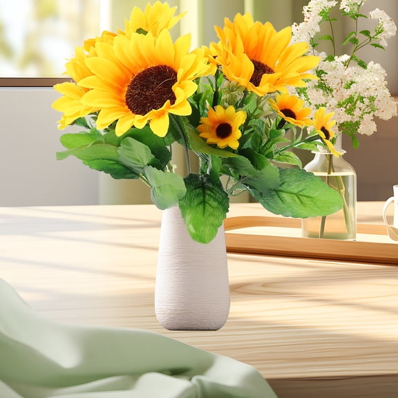DEEPCRAFF Multi Color Artificial Sunflower Bunches for Wedding and DIY Floral Projects