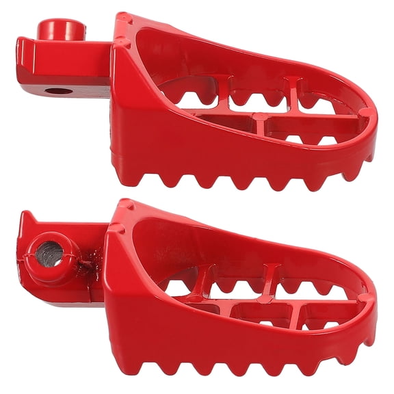 DEEPCRAFF Red Aluminum Motorcycle Foot Pegs Set, Front Footrests for Bikes, and Stylish Riding Accessories