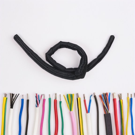 DEEPCRAFF pc Cable Sleeves Self Wrapping Sleeve Black Polyester for Wire Organization 1Pack