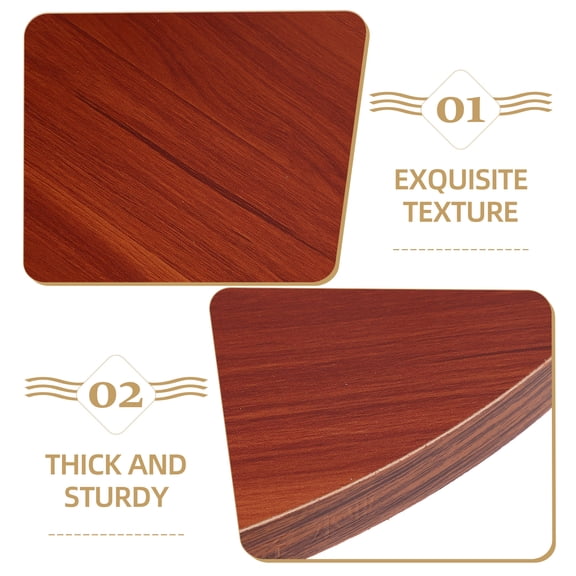 DEEPCRAFF Brown Solid Wood Round Table Top Spacious Surface for DIY Craft and Dining