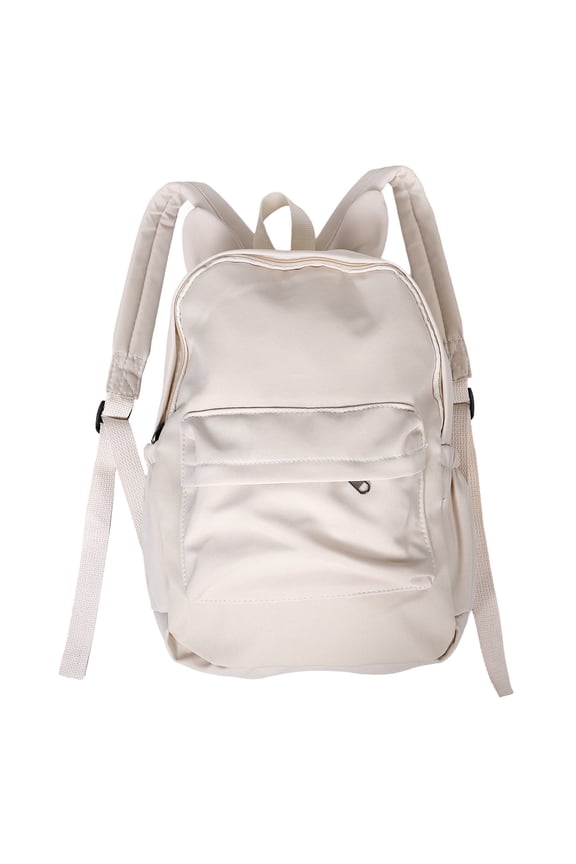 purse backpack for women Multiple Compartments White Backpack Cloth Fabric 1Pack Back to School