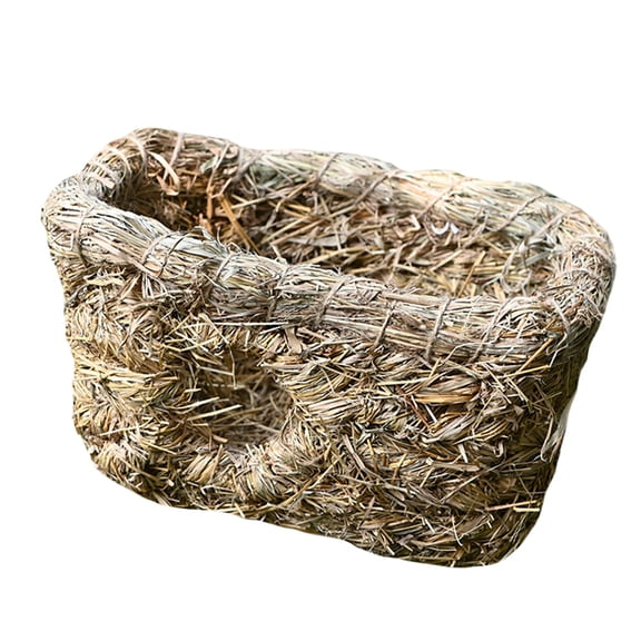 DEEPCRAFF Small Yellow Handwoven Nest Bed for Cats and Cozy Sleeping Spot