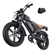 DEEPOWER Electric Bike for Adults, 750W Peak Motor, 28MPH Electric Dirt Bike, 48V 35Ah Removable Battery, 70-160 Miles Range, 20" Fat Tire Ebike, Dual Suspension, UL 2849 Certified