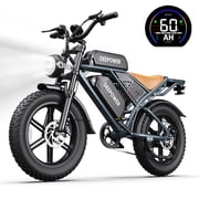 DEEPOWER Electric Bike for Adults, 2000W Peak Motor& 32MPH Electric Dirt Bike 48V 60AH Battery, 70-160 Max Miles,Dual Suspension Ebikes for Adults, 20 Fat Tire E Bike