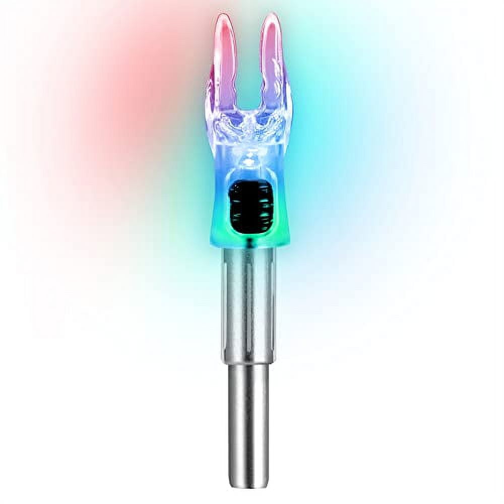 DEEPOWER S Lighted Nocks for Arrows .244/6.2mm 6 Pack Lighted Arrow