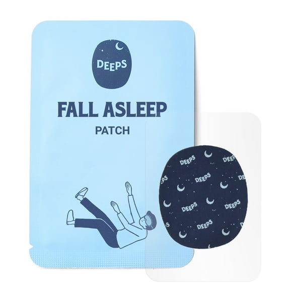 DEEPS Fall Asleep Patch – Natural, Drug-Free Sleep Patches with Extra Calming Ingredients like Lemon Grass, 10 Count