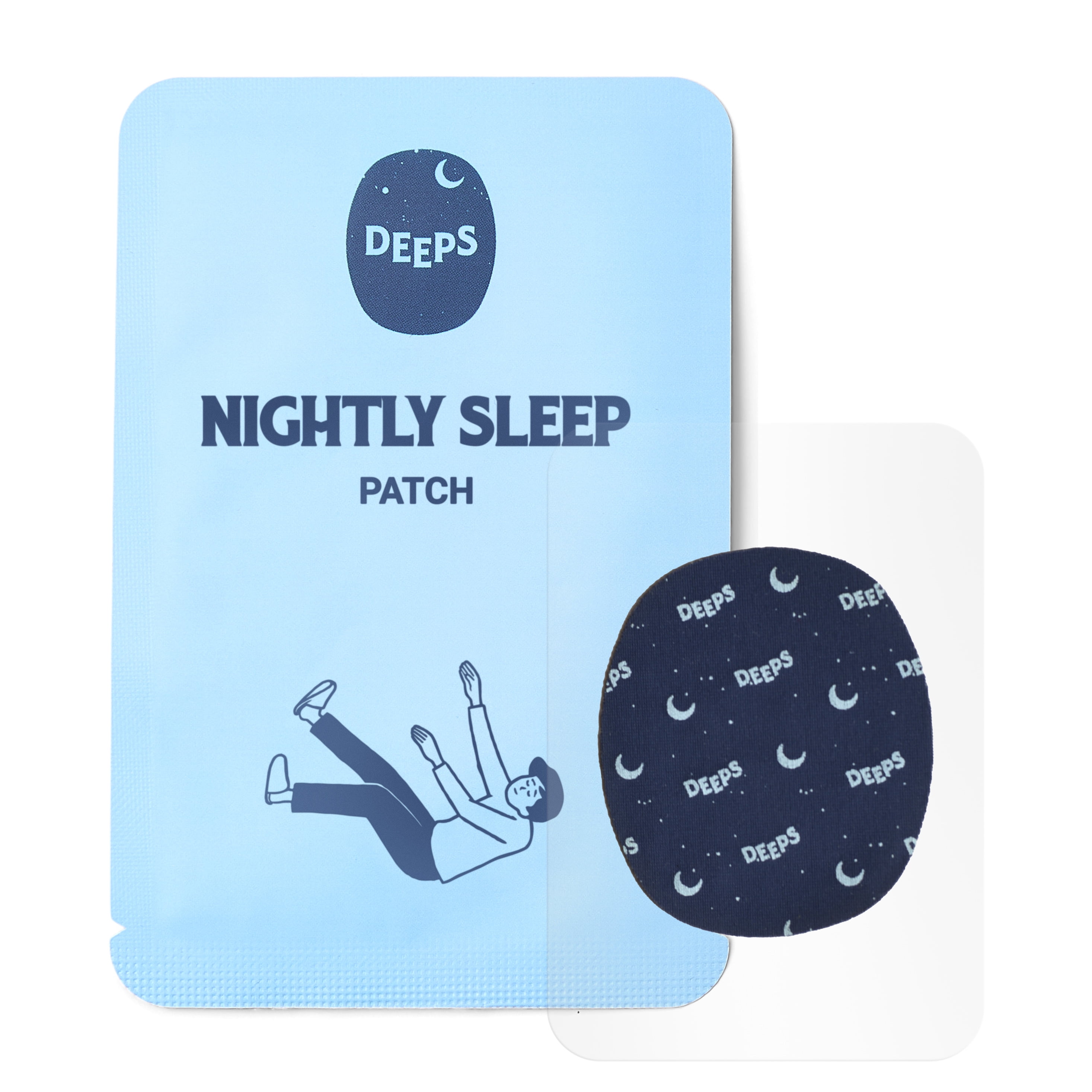 DEEPS Nightly Sleep Patch – Natural, Drug-Free Sleep Patches for Quality and Efficient Rest, Melatonin, Ashwagandha, Valerian Root, Lavender, 5 Count