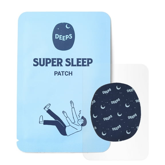 DEEPS Super Sleep Patch  Maximum-Strength, Natural, Drug-Free, Sleep Patches for Extra Sleep Aid, Melatonin, Ashwagandha, Valerian Root, Lavender, 10 Count