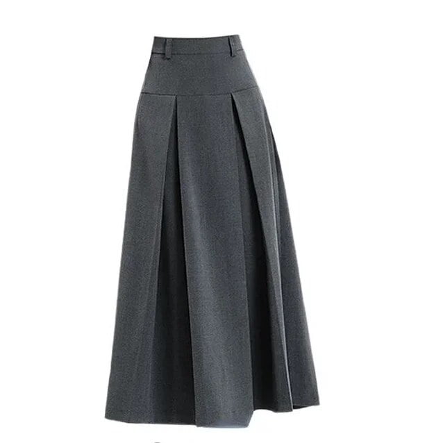 A line winter long wool skirt women 4764 A line winter long wool skirt women 4764