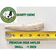 Hearty Chews - Premium DEER Antlers for Dogs, Naturally Shed, Organic Grade A Antler Chew, Supports Teeth & Gum Health, Long Lasting Treat from Heartland Regions - LARGE (About 6-8 inches)
