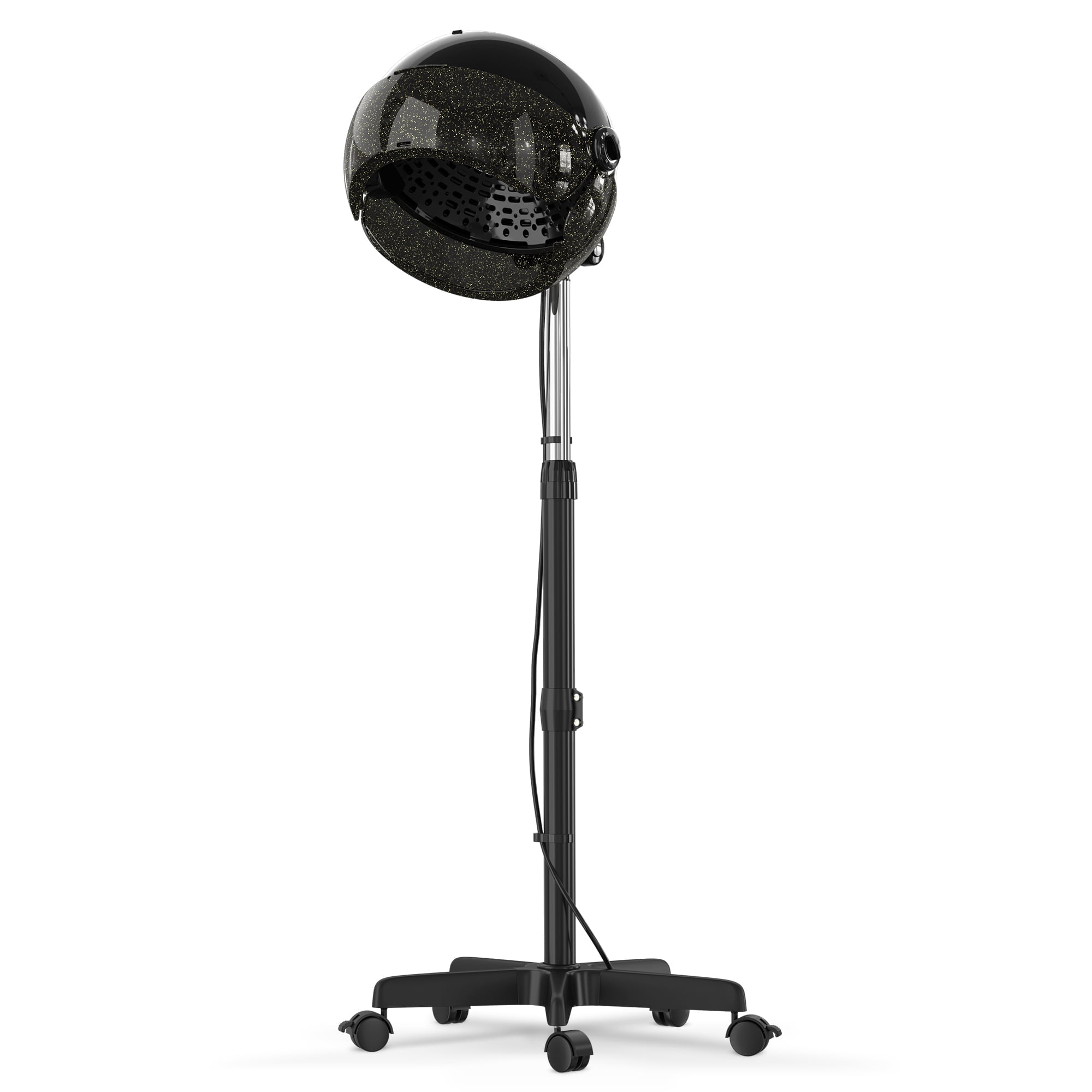DEER BEAUTY Professional Standing Hooded Hair Dryer, Ionic Bonnet Dryer with 3 Heat Settings, Mobile Base Hood Hair Dryer for Home and Salon
