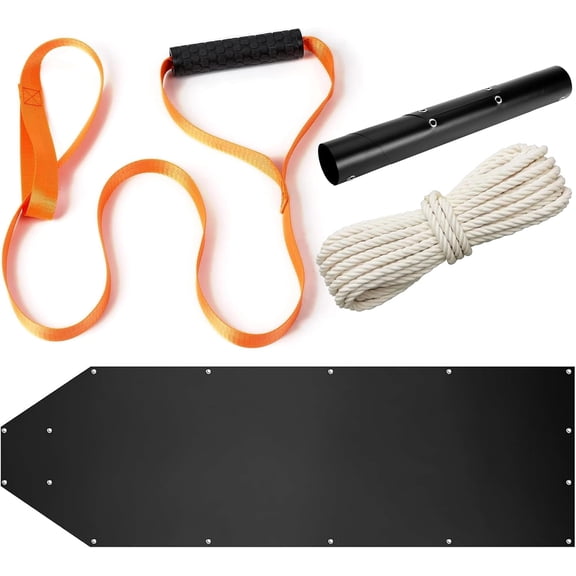 DEER Drag Sled, Tear-Resistant Heavy Duty Portable Roll Up Game Hauler with Handle, Hunting Accessories