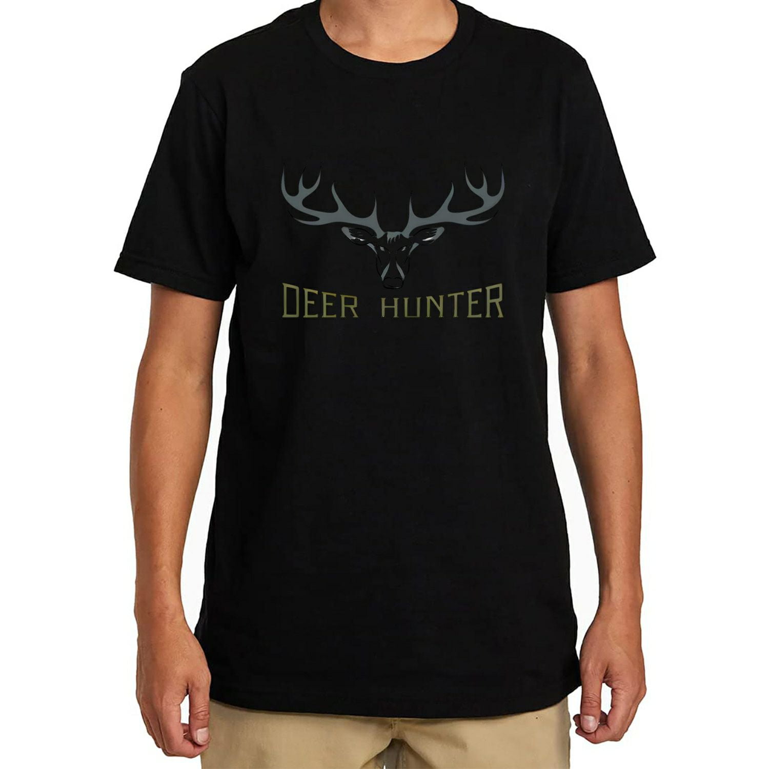 DEER HUNTER Short Sleeve Mens T Shirt Black Large - Walmart.com