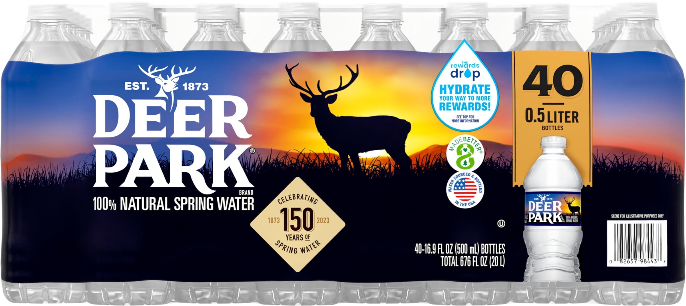 DEER PARK 100% Natural Spring Water 40-16.9 fl. oz. Bottles