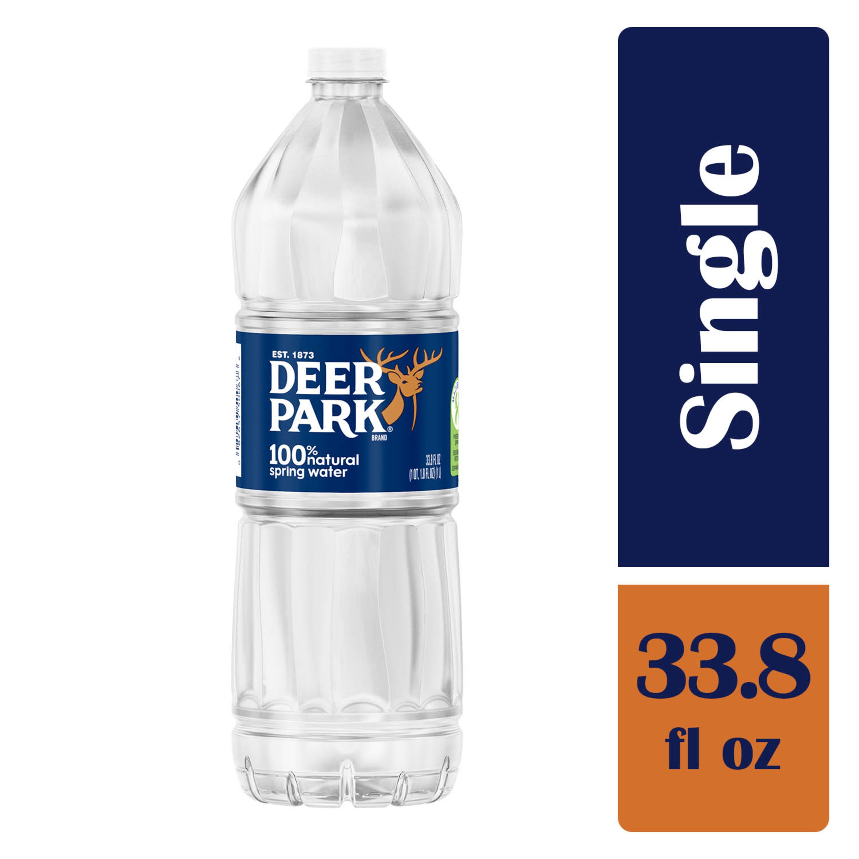 DEER PARK Brand 100% Natural Spring Water, 33.8-ounce plastic bottle