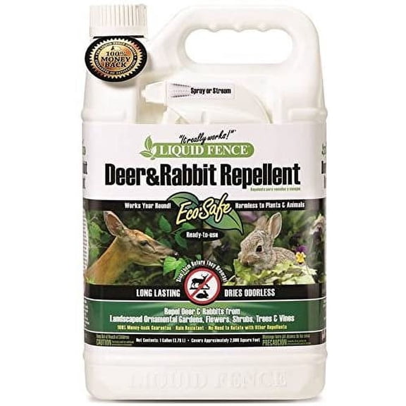 Liquid Fence Deer And Rabbit Repellent - Ready-To-Use, Garlic Scent - 1 Gal