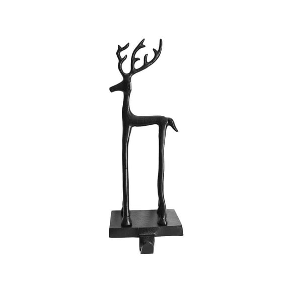 Rustic Deer Christmas Stocking Holder, Black, 5.9", by Holiday Time