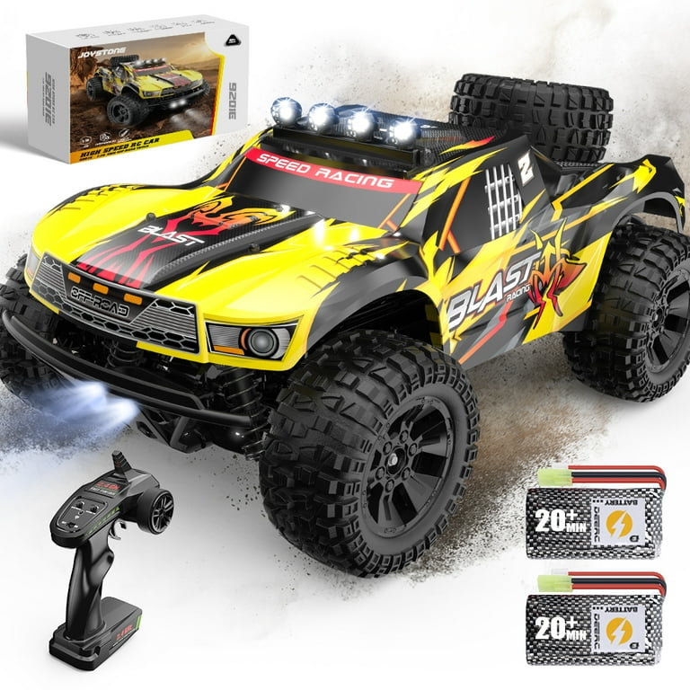 JoyStone 1:10 Large Scale RC Car, 35+MPH Fast Remote Control Car with Lights, 4WD Off-Road Monster Crawler Truck Toy for Adults Boys with 2 Batteries JoyStone 1:10 Large Scale RC Car, 35+MPH Fast Remote Control Car with Lights, 4WD Off-Road Monster Crawler Truck Toy for Adults Boys with 2 Batteries