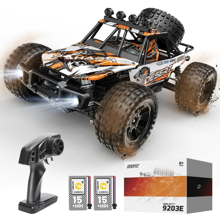DEERC 1:10 Scale RC Car for Adults & Boys, 48KM/H Speed 4X4 Hobby
