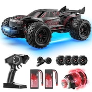DEERC 114 Fast Brushless RC Car for Adults, Max 46+ mph Off-Road Truck, 2 * 3S Lipo 4WD Waterproof, 7 Lighting Modes High Speed Remote Control, All Terrain Truggy for Snow, Sand & Mud