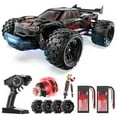 thumbnail image 1 of DEERC 1/14 Fast Brushless RC Car for Adults, Max 46+ mph Off-Road Truck, 4WD Waterproof RC, High Speed Remote Control Car, 2 * 3S Lipo , All Terrain RC Truggy for Snow, Sand & Mud, 1 of 7