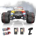DEERC 114 Fast RC Cars with Colorful Led Lights,40KM/H High Speed Shark Remote Control Car,4X4