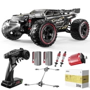 DEERC 209E 110 Fast Brushless RC Car for Adults & Boys, 60+ KMH High Speed 4WD Off-Road Remote Control Truck with 2 x 3S Batteries & Extra Swing Arms, Hobby Grade Racing Car, RC Crawler Gift