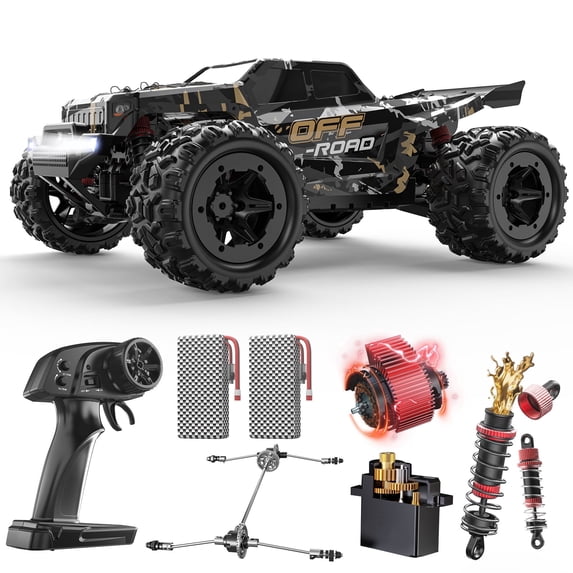 DEERC 9309E All Terrain Fast RC Cars for Adults 42KPH,4WD Electric Off-Road Remote Control Monster Truck,2.4Ghz High Speed Car,Waterproof Truck with 2 Batteries