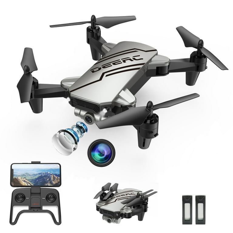 DEERC Foldable Mini Drone with Camera for Kids and Beginners 720P FPV Quandcopter Drone One Key Start Land Altitude Hold Headless Mode - Walmart.com