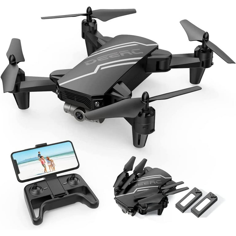 DEERC D20 Mini Remote Control Drone with 720P HD FPV Camera and Altitude  Hold for Beginners, Black