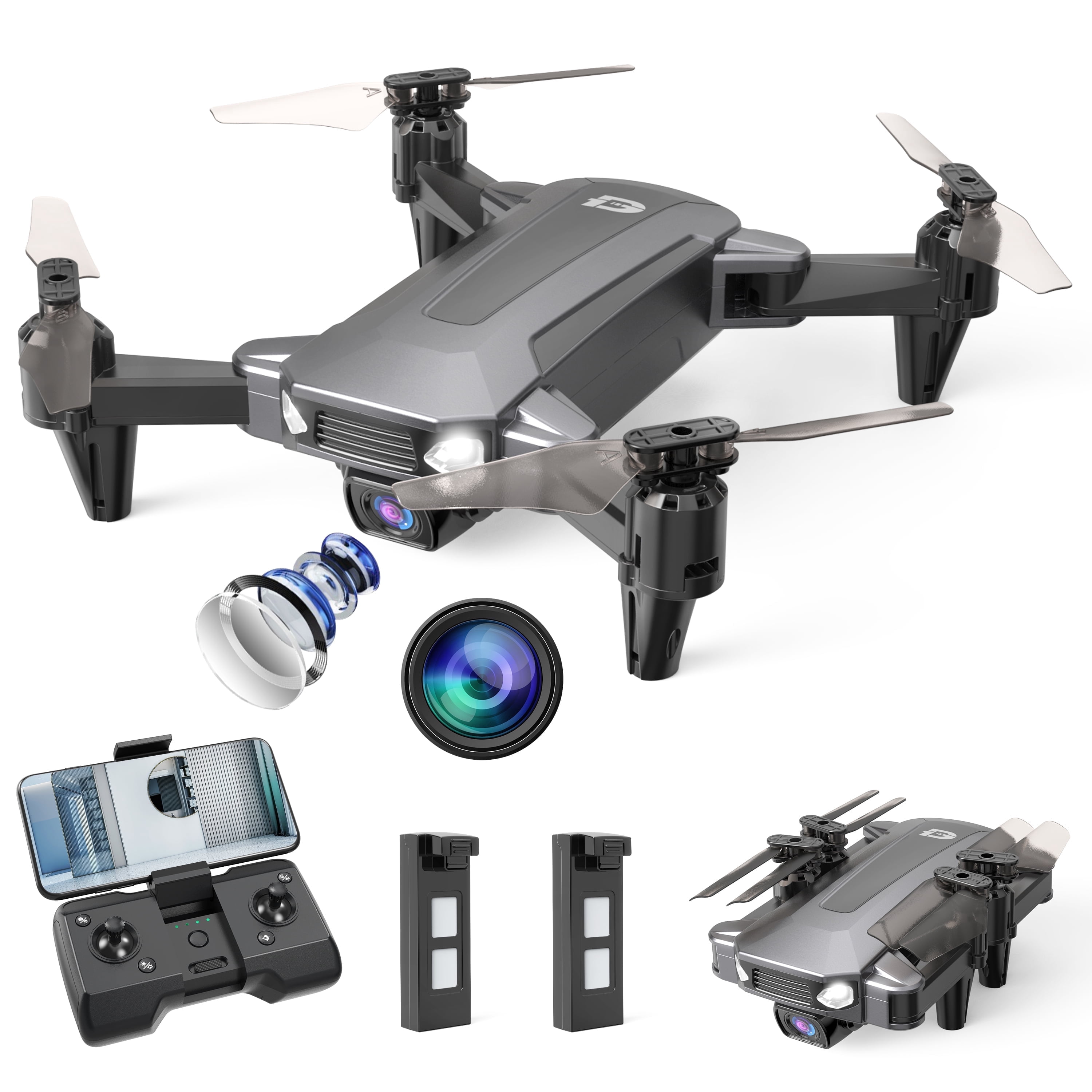DEERC D40-BK D40 Drone 1080P Camera RC Quadcopter with Headless Mode