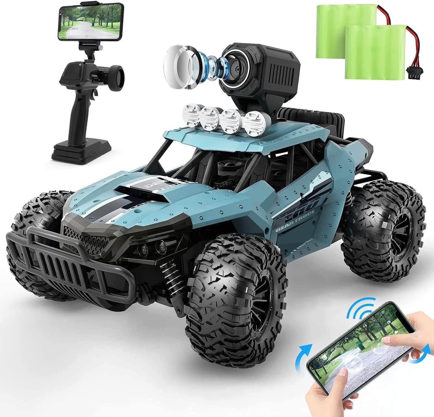 DE36W オフロードRCカー 1080Pカメラ DEERC RC Cars DE36W Remote Control Car with 1080P HD FPV Camera, 1