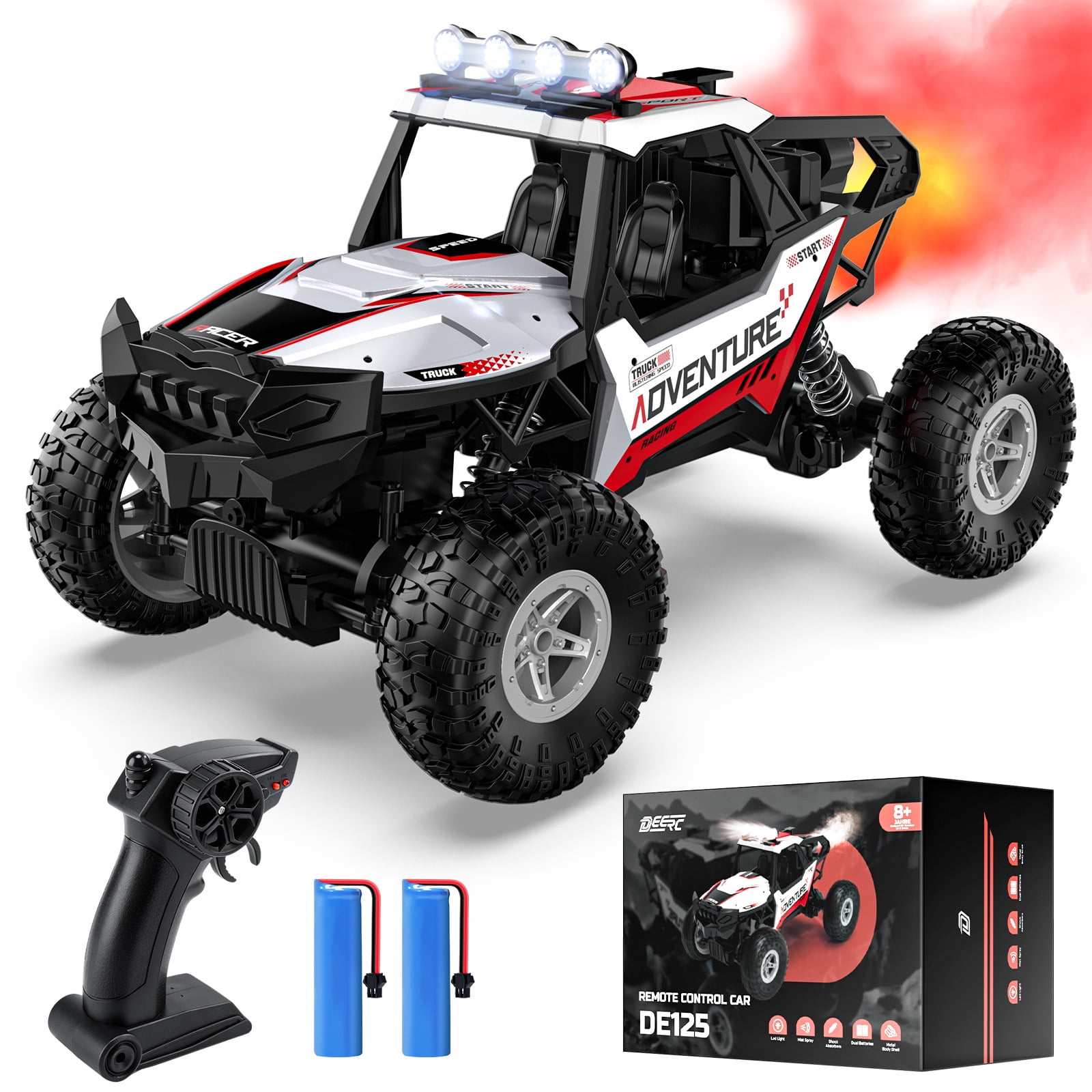 Shell Formula Car DEERC 1:14 RC Rock Crawler, 4WD Remote Control Off-Road Monster Truck ...