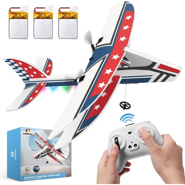 DEERC RC Plane, Remote Control Airplane W/ Batteries