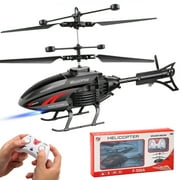 DEERC Remote Control Helicopter with Infrared Gesture Control, One Key Takeoff, Durable ABS Material, Red and Black Design for Easy Operation by Kids