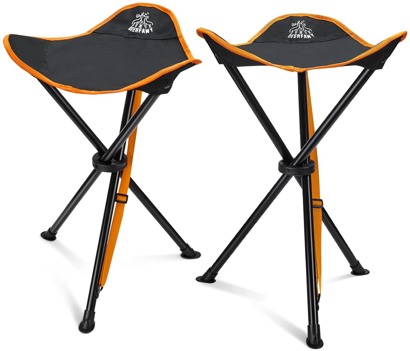 DEERFAMY 2pack Camping Stool Folding 450lb,Lightweight Sturdy Portable
