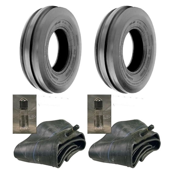 Tri Engine Rib DEESTONE LOT of Two (2) 4.00-8 4.00x8 Tri Rib (3 Rib) Tires with Tubes ...