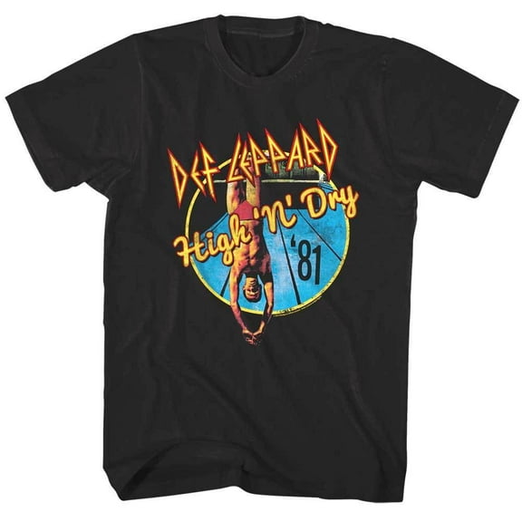 Def Leppard High n Dry '81 Men's T Shirt (Black)