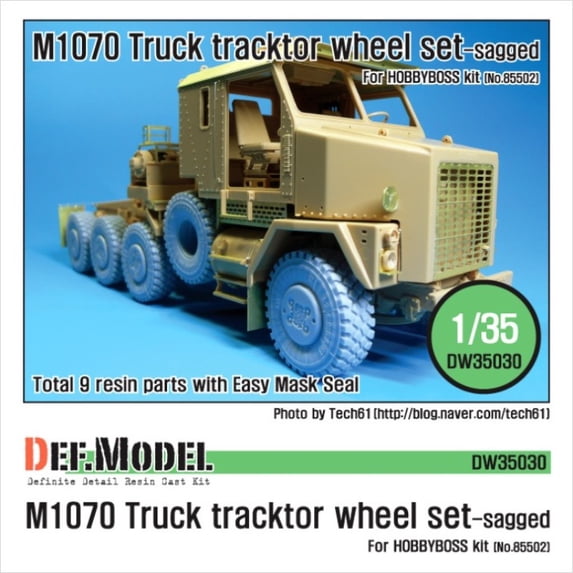DEF Model 1:35 M1070 Truck Tractor Sagged wheel set (for Hobbyboss) #DW35030