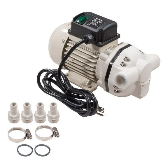 DEF Transfer Pump for Diesel Exhaust Fluid Electric 115V Diaphragm Transfer Pump 1/2HP 3400RPM, 10.5 US GPM Flow, Polypropylene Body, Compatible with AdBlue, Urea, Antifreeze & Water