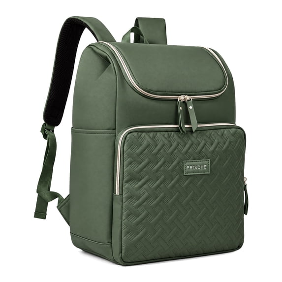 DEFAHN Diaper Bag Backpack,Large Waterproof Baby Diaper Bag with 2 Thermal Pockets,Multifunctional Travel Bag For Mom & Dad Green