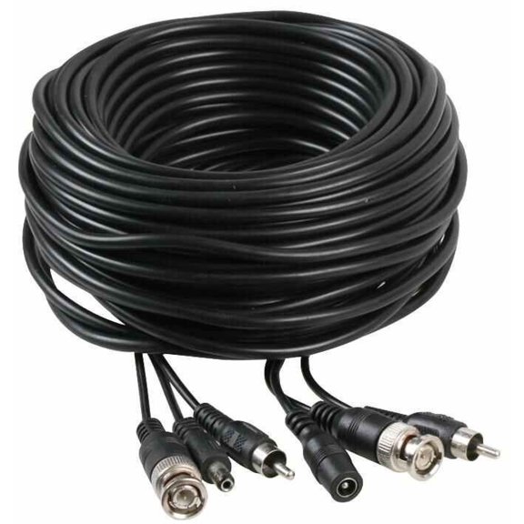 DEFENDER SECURITY - 20m DC+BNC+RCA CCTV Lead - Male to Male