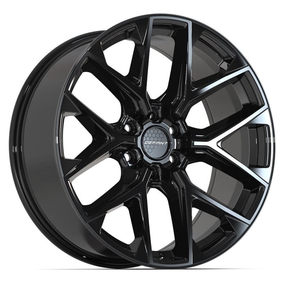 DEFIANT Wheels DF17B 22 Inch Rims Fit 6x139.7 22x9 Gloss Black (Set of 4)